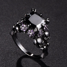 Cargar imagen en el visor de la galería, ANILLO CRANEOS OBSIDIANA