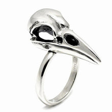 Cargar imagen en el visor de la galería, ANILLO CRANEO CUERVO