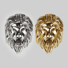 Cargar imagen en el visor de la galería, ANILLO LEÓN DORADO