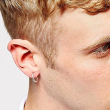 Cargar imagen en el visor de la galería, ARETE ARGOLLA plata oro y negro