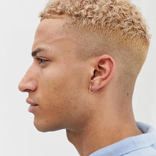 Cargar imagen en el visor de la galería, ARETE ARGOLLA plata oro y negro